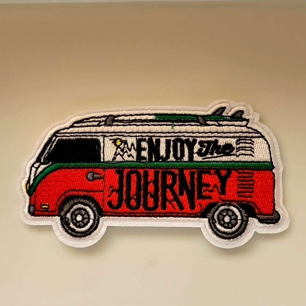 Extra LARGE  Peace Love HIPPIE VAN EMBROIDERED IRON ON PATCH Last One